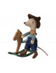 Cowboy Muis op Schommelpaard | kleine broer