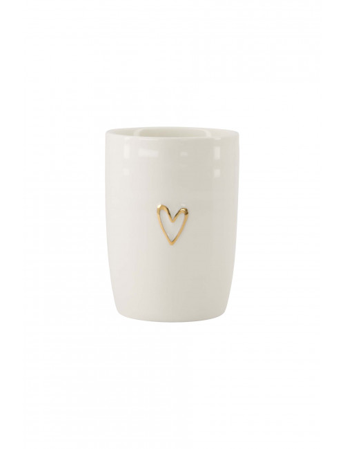 Koffiemok | open hartje/goud