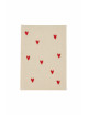 Notitieboek Linnen | rood/hartjes
