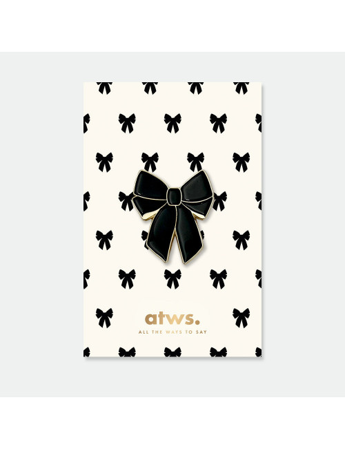 Retro Pin | black bow