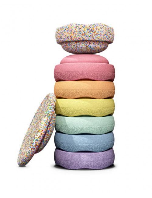 Actieset Stapelstein 7 + 1 | rainbow set complete/pastel