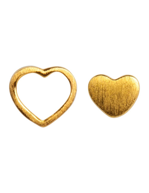 Oorbel Family Love (set van 2) | geborsteld/goud