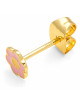 Oorbel Anemone | goud/geel/roze