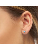 Oorbel Love U | goud/light blue