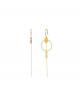 Asymmetrische Oorbellen Goud | venus/wit