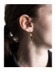 Asymmetrische Oorbellen Goud | venus/wit