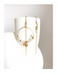 Asymmetrische Oorbellen Goud | creool/Prehniet/pastel groen