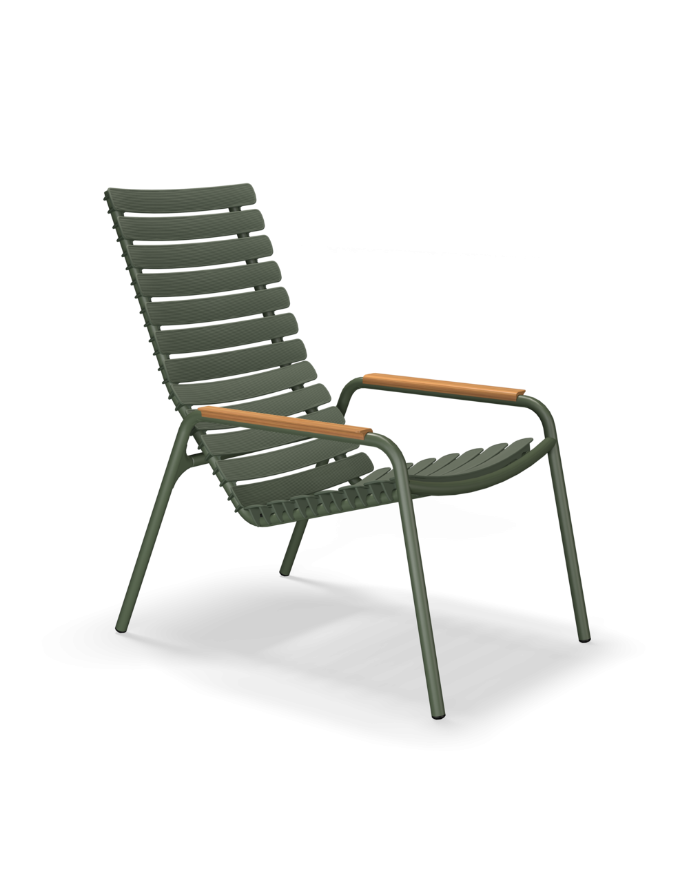 Reclips Lounge Stoel | bamboe armleuning