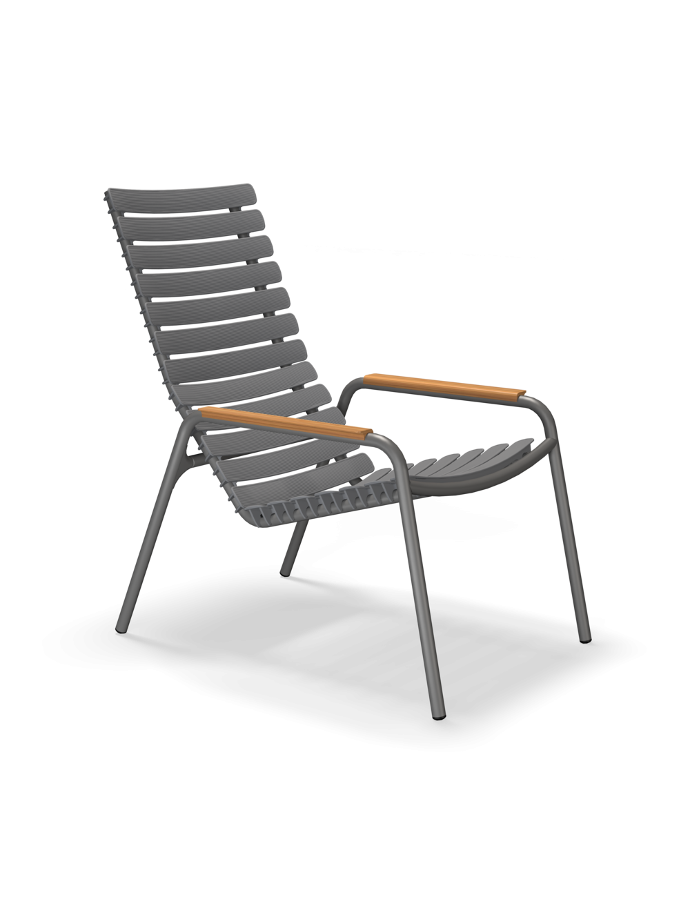 Reclips Lounge Stoel | bamboe armleuning