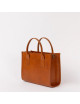 Handtas Jackie Midi | cognac klassiek leer