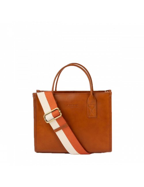 Handtas Jackie Midi | cognac klassiek leer