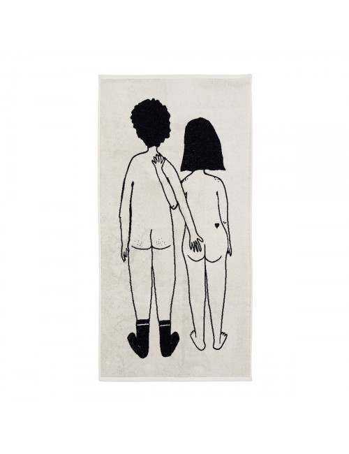 Badhanddoek | naked couple back