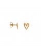 Stud Drawn Heart (per stuk) | goud