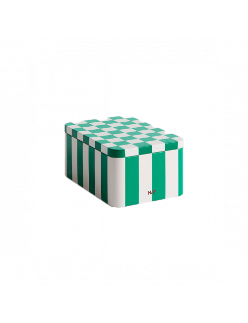 Tin Container | small/green/off-white