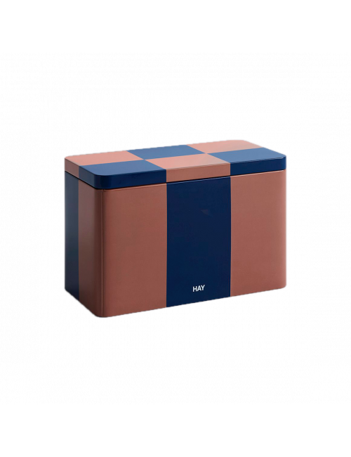 Tin Container | medium/brown/midnight blue