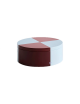 Tin Container | rond/burgundy/ice blue