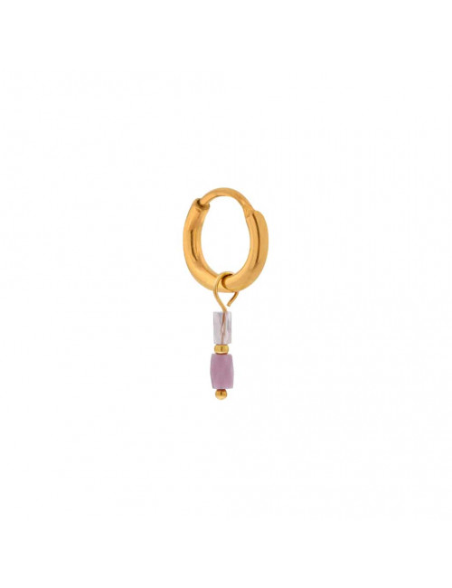 Oorbel Terra Hoop Lilac | goud
