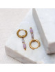 Oorbel Terra Hoop Lilac | goud