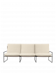 Desert 3-Seater Pure Bouclé | zwart/off-white