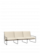 Desert 3-Seater Pure Bouclé | zwart/off-white