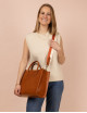Handtas Jackie | cognac klassiek leer