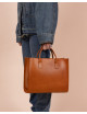 Handtas Jackie | cognac klassiek leer