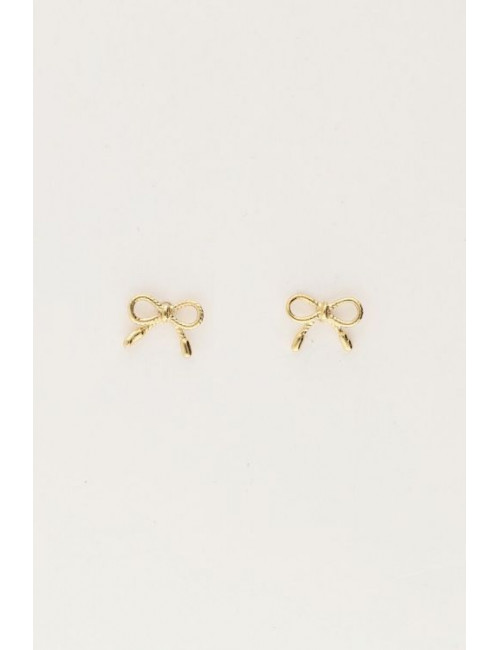 Earstuds bow mini | goud