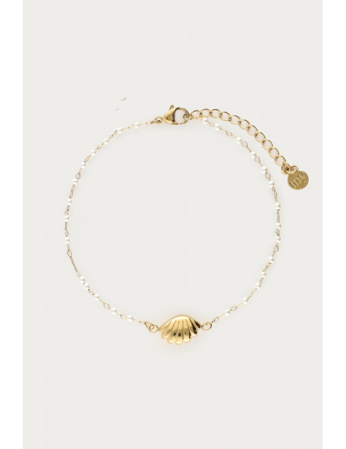Armband met Schelp en Imitatieparels Goud