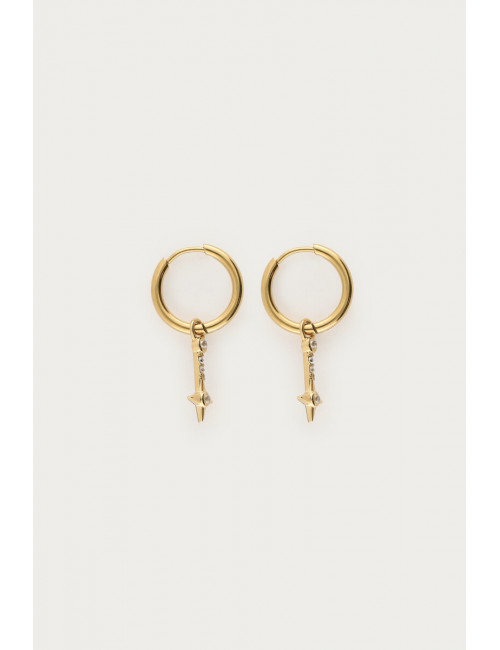 Nomads Oorbellen Goud | ster/strass