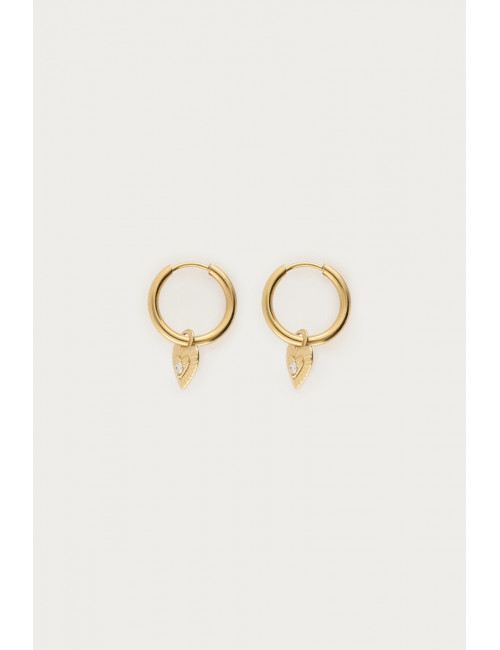 Oorbellen Goud | hartje