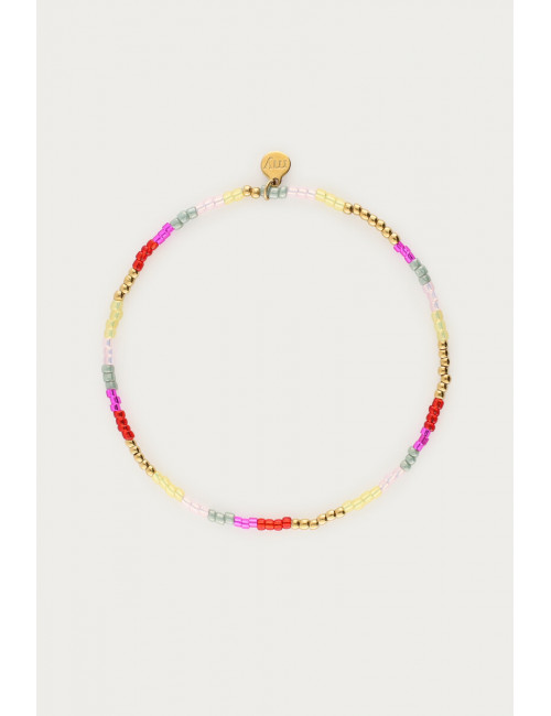 Armband Miyuki Kralen | rood/roze