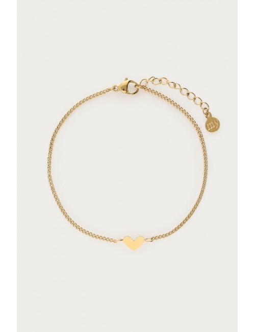 Armband Hart & Schakels | goud