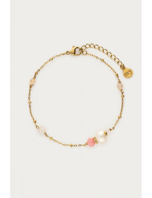 Armband Zoetwaterparels & Kralen | roze