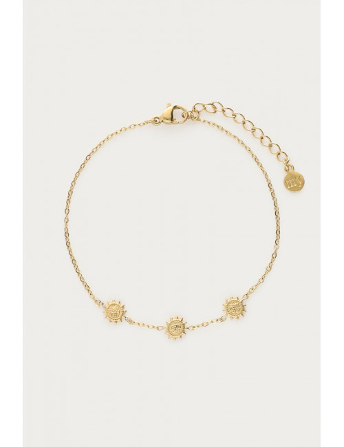 Armband 3 Zonnetjes | goud