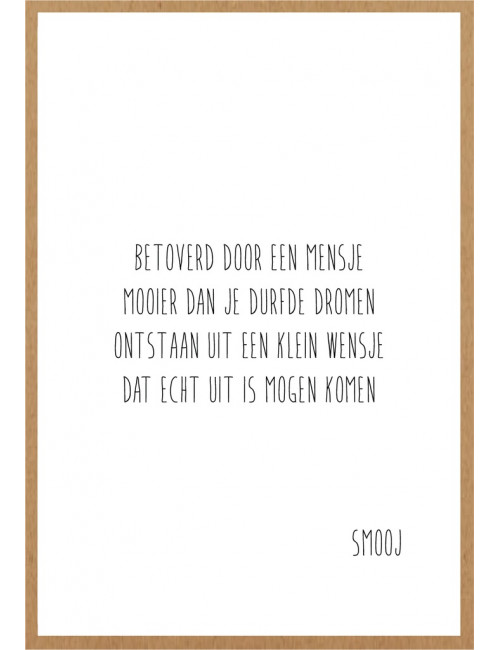 Wenskaart Geboorte | betoverd door een mensje