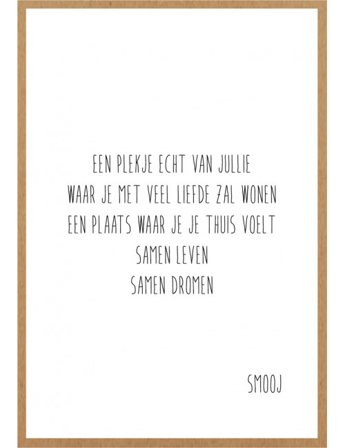 Wenskaart Thuis | een plekje echt van jullie
