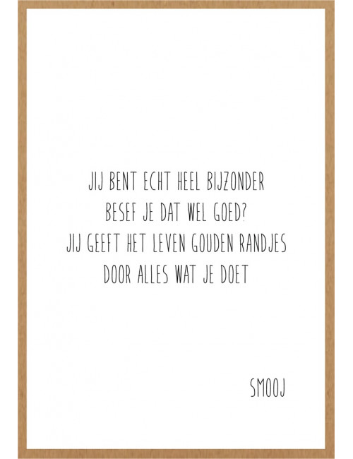 Wenskaart Bijzonder | jij bent echt heel bijzonder