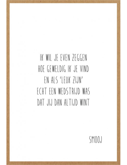 Wenskaart | ik wil je even zeggen hoe geweldig