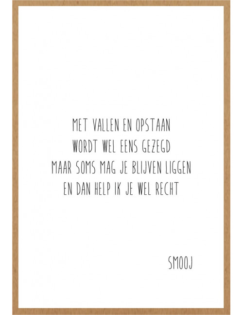 Wenskaart Vallen En Opstaan | met vallen en opstaan
