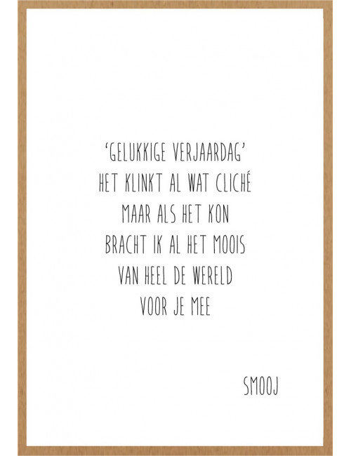 Wenskaart Cliché | gelukkige verjaardag