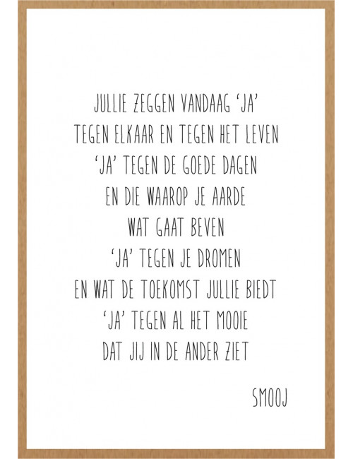 Wenskaart Ja | jullie zeggen vandaag ja