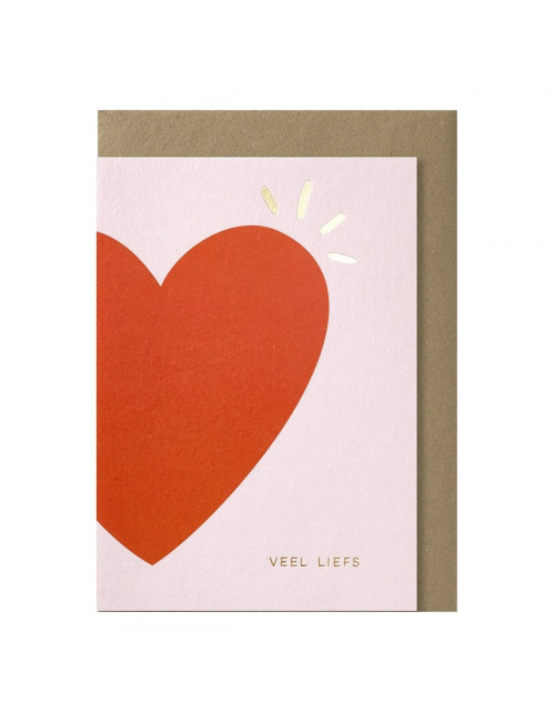 Wenskaart | groot hart/veel liefs