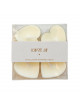 Waxinehartjes De Leukste Juf (set van 4) | creme