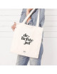 Katoenen Tote Bag | de liefste juf