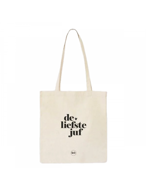 Katoenen Tote Bag | de liefste juf