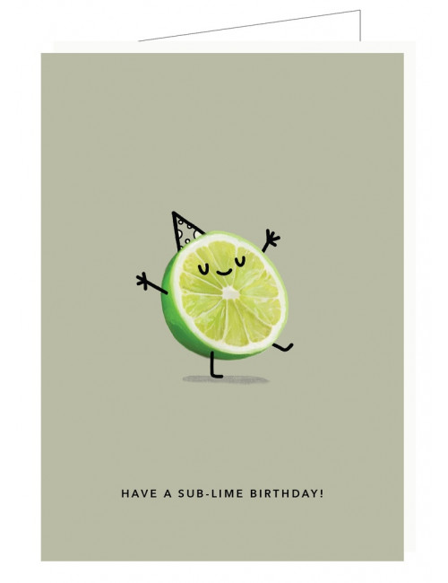 Wenskaart | have a sub lime birthday