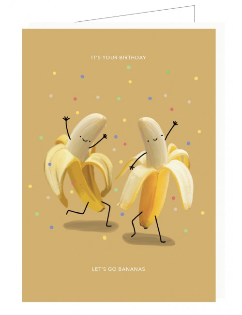Wenskaart | it's your birthday Let's go bananas