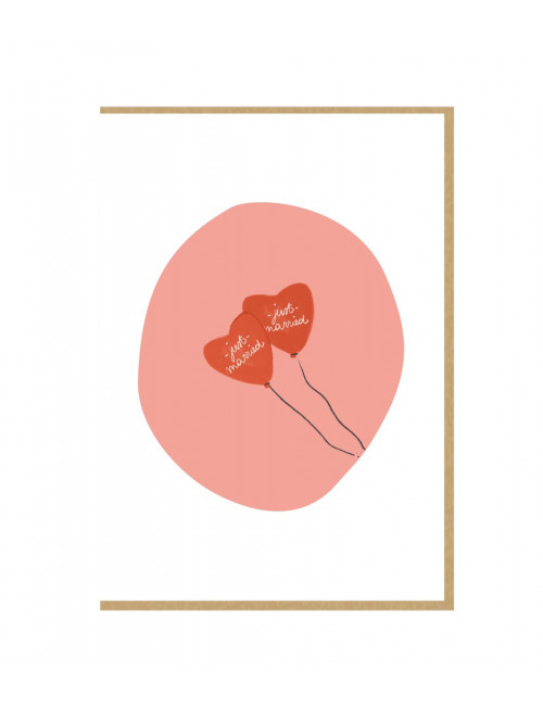 Wenskaart | just married