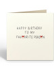 Wenskaart | birthday favourite