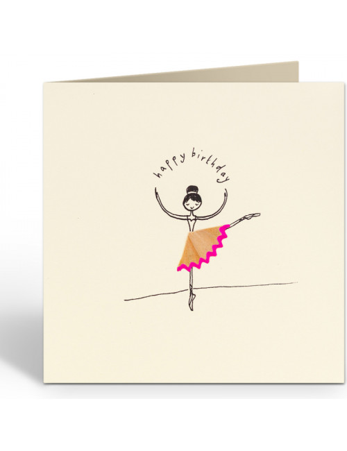 Wenskaart | birthday ballerina